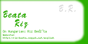 beata riz business card